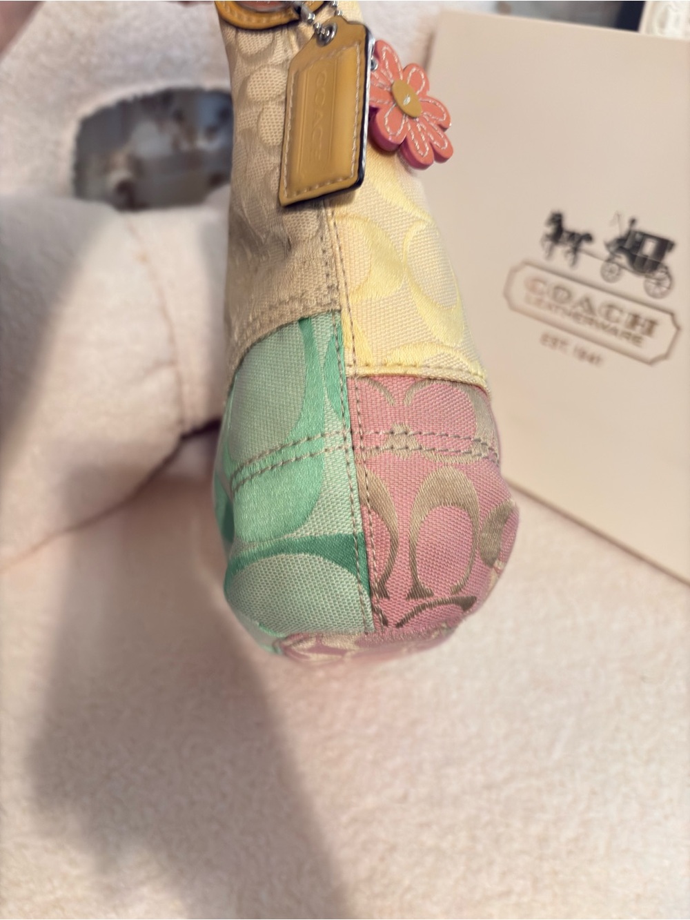 Coach Patchwork Signature Small Hobo Bag in Pastel Multi - Picture 15 of 15